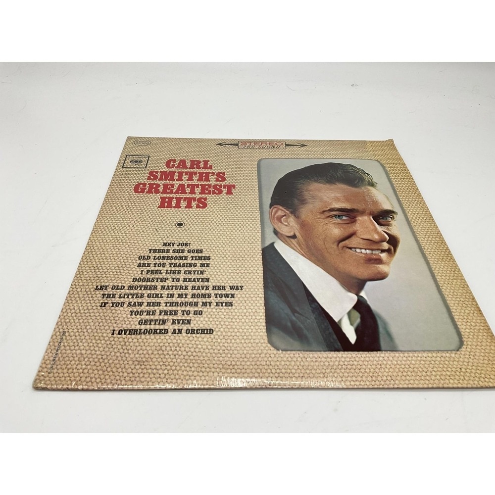 Vintage Carl Smith's Greatest Hits Vinyl Record LP CS 8737 Country 1962 Columbia